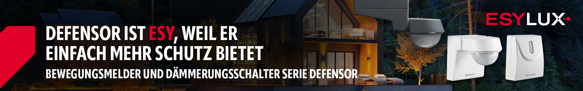 ESYLUX DEFENSOR – Bewegungsmelder und Dämmerungsschalter