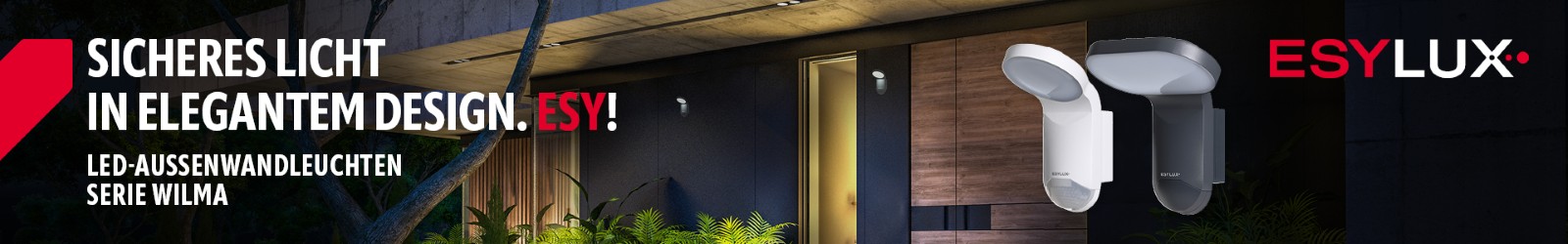 ESYLUX WILMA LED-Außenwandleuchten – Sicheres Licht in elegantem Design