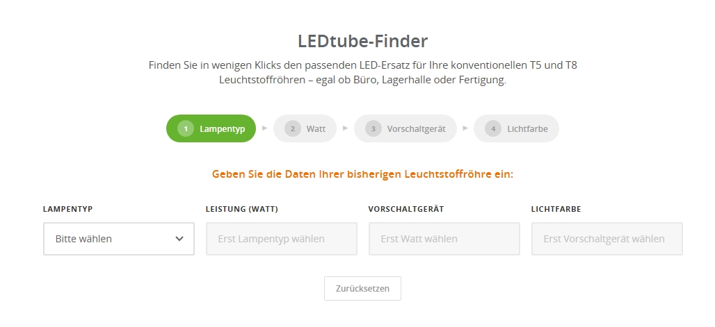 LEDtube-Finder