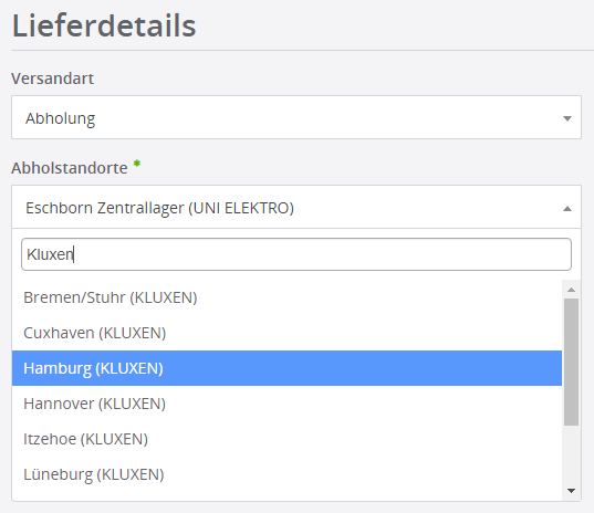 Firmenübergreifende Abholung